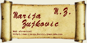 Marija Žujković vizit kartica